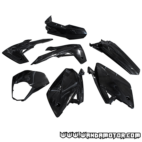 Plastic kit Rieju MRT black 7-pcs